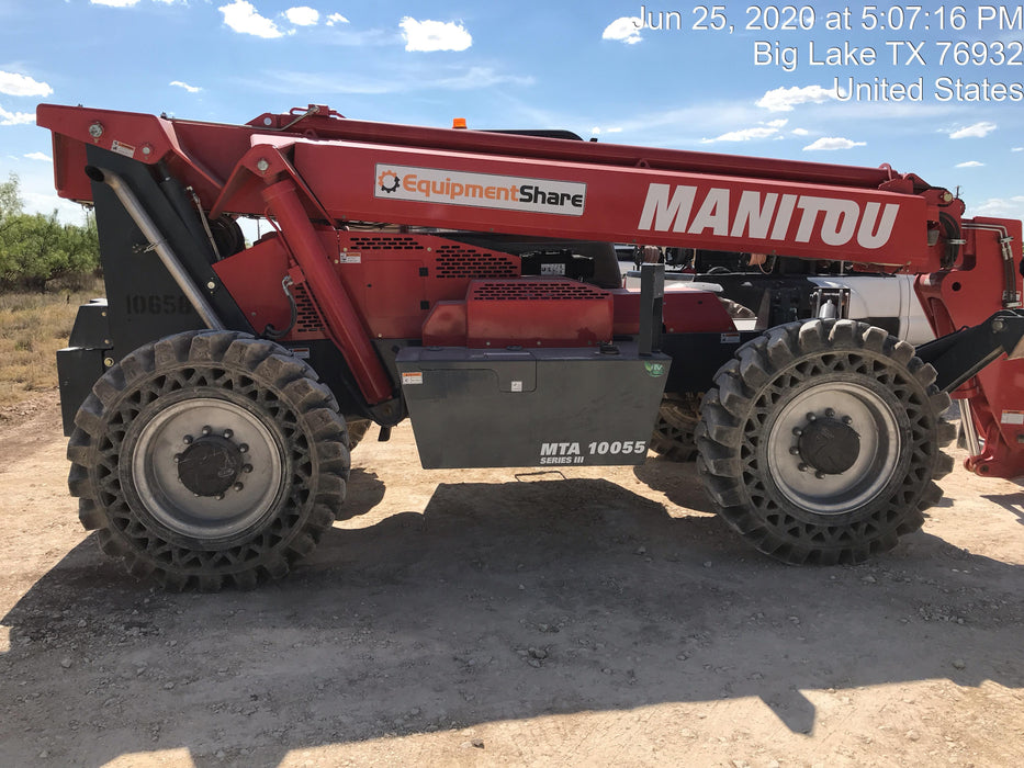 2018 Manitou MTA10055 Manitou MTA10055 - Canopy, Worklights, Beacon, 66" Carriage, 60" Forks, Solid Tires, Aux Hydraulics