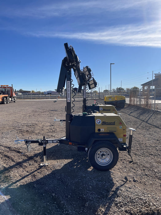 2022 Allmand NLV3GR (4) LED Light Fixture 350W, 23' Vertical Mast, 3kW Prime, Towable, ES Decals, T3