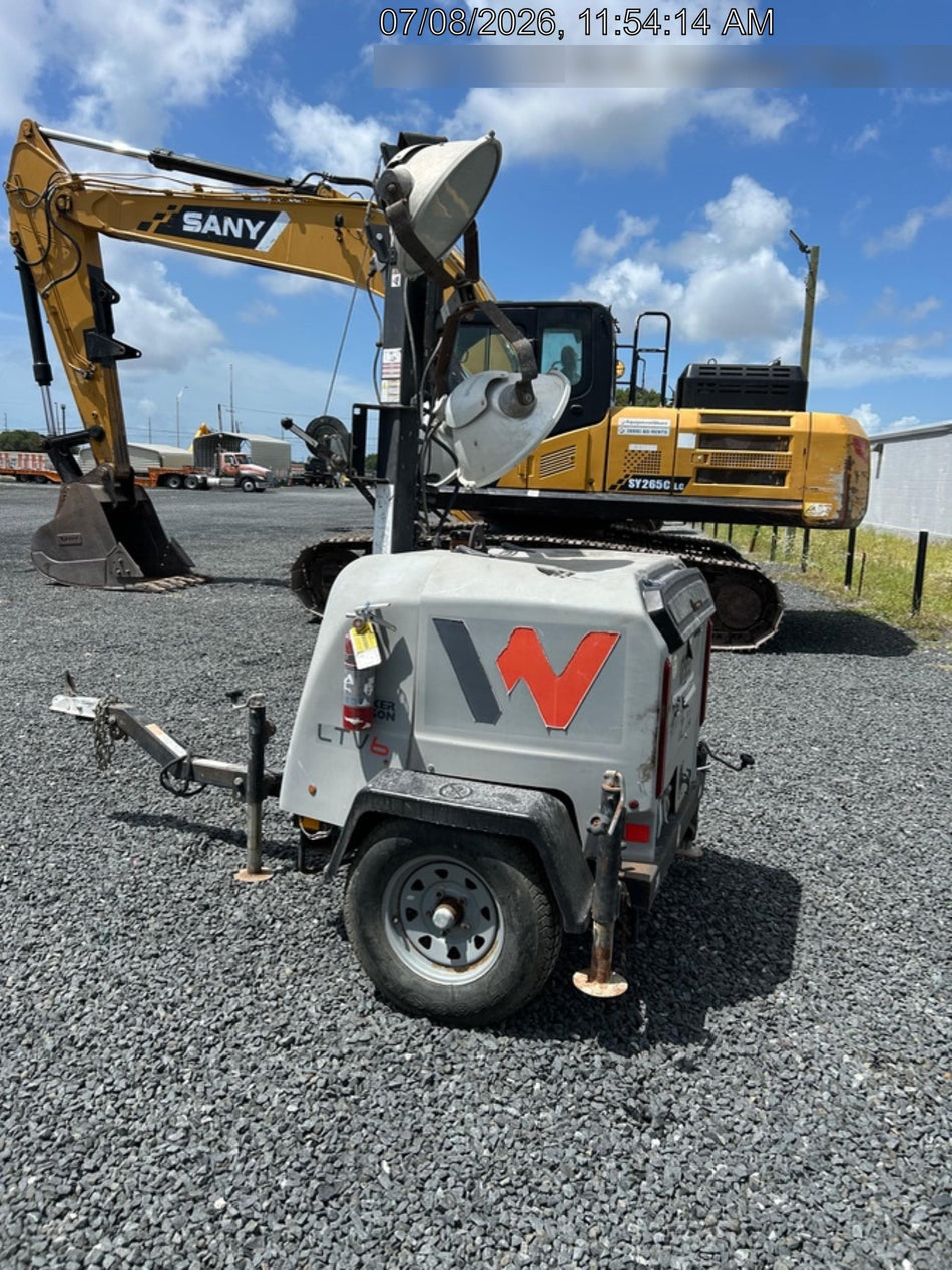 Wacker Neuson LTV6K-MH Wacker Neuson LTV6K Mobile Light Tower w/Fuel Level Sensor Installed