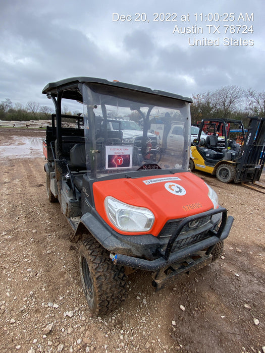 2021 Kubota RTV-X1140W-H Plastic Canopy, Windshield Acrylic Clear, LED Strobe Light, Wire Harness Kit, Back up Alarm