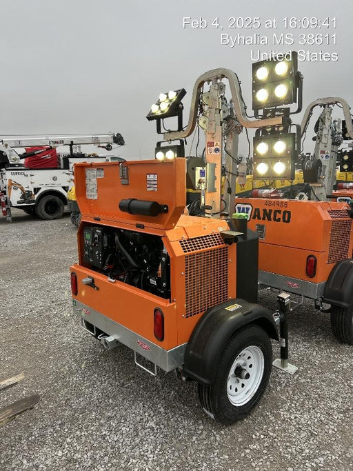2025 Wanco WLTT-4MM4K Diesel, Mitsubishi L2E, 9.0HP @1800 rpm, Deep Sea Controller, Shore Power Plug, Auto Start, (4) 350W LED Floodlights, 4kW Generator, 60 Gal Fuel Tank, 2" Ball, T3