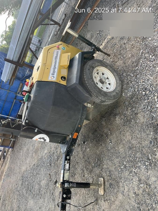 Allmand NLV3GR (4) LED Light Fixture 350W, 23' Vertical Mast, 3kW Prime, Towable, Deep Sea L401, Leveling Jacks, Yanmar T4F 5.8hp