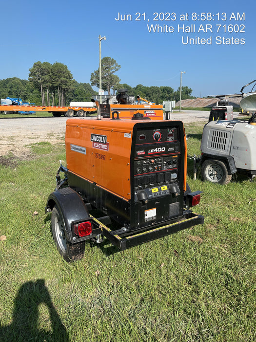 2022 Lincoln Electric LE400 Kubota V1505, Trlr, Cable Rack, Light Kit, ES Decals, T3