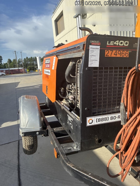 2022 Lincoln Electric LE400 Kubota V1505, Trlr, Cable Rack, Light Kit, ES Decals, T3