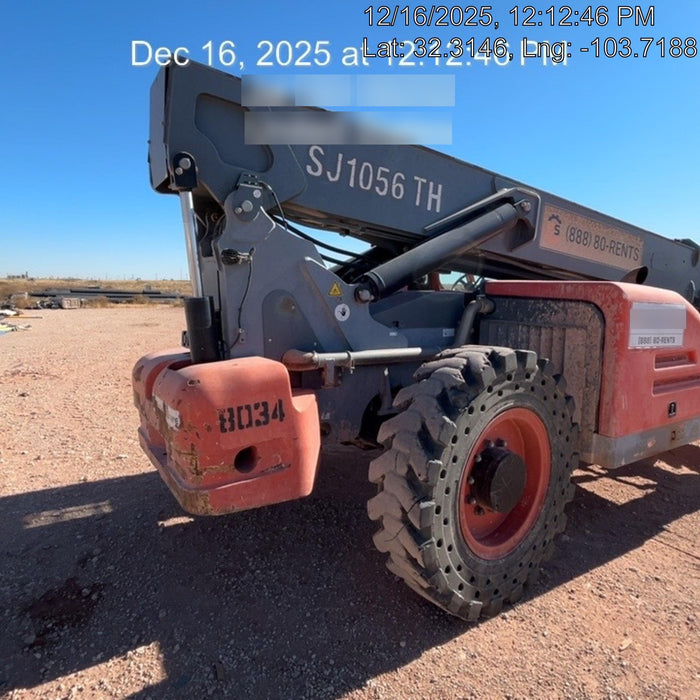 2018 Skyjack SJ1056 TH Skyjack 1056 TH Telehandler w/Open ROPS, Work Lights/Beacon, Solid Tires, 60" Carriage and Forks