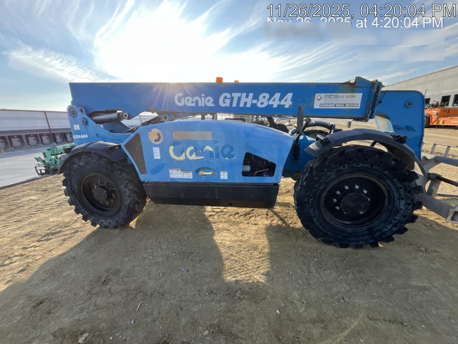 2018 Genie GTH-844 Genie GTH-844 w/ROPS, Work Lights, Solid Tires, RH Cab Mesh, Beacon, 60" Carriage and Forks