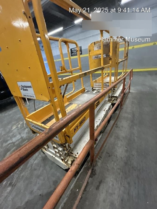 Custom Equipment HB-1430 Hy-Brid Scissor Lift
Platform capacity up to 670 lbs
Working height up to 20 ft
Weighs under 1,700 lbs
Non-marking wheels