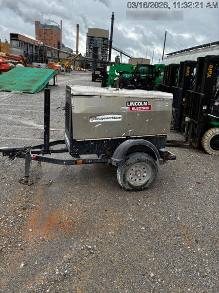 2019 Lincoln Electric Vantage 322 Welder Ready-Pak 3, Two wheel trailer, Fender and Light kit, Cable Rack