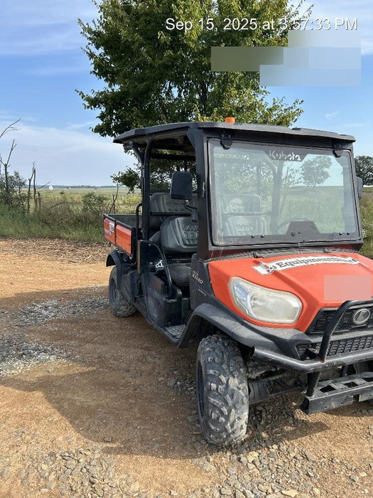 2019 Kubota RTV-X1140W-H 4wd Utility Cart, LED Strobe, Windshield Tempered Glass, Plastic Canopy, Wire Harness Kit, Backup Alarm
