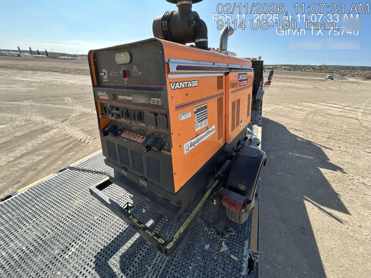2021 Lincoln Electric Vantage 549X Ready Pak 3, ORANGE (includes trailer, cable rack, fender light kit)
