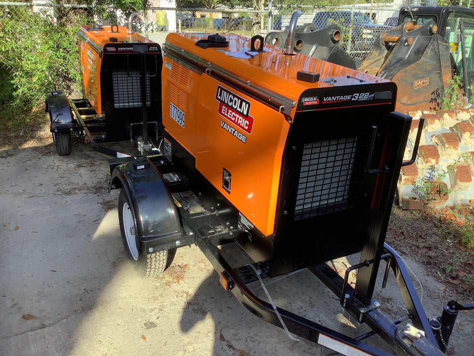 2021 Lincoln Electric Vantage 322 Vantage 322 Ready Pak 3 w/ Decals, ORANGE (includes trailer, cable rack, fender light kit) NO Telematics