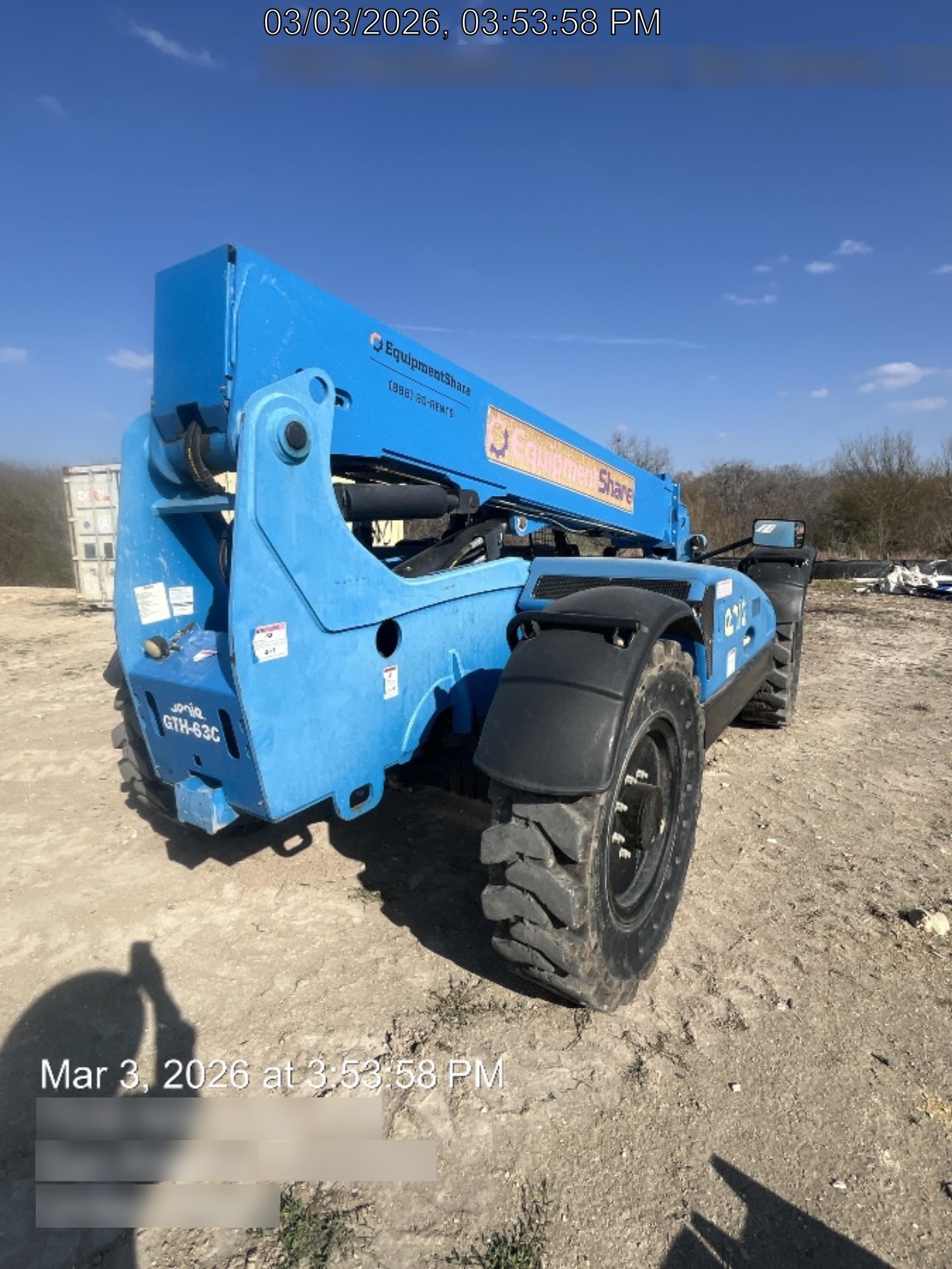 2017 Genie GTH-636 Genie GTH636, Solid RT Tires, T4F, worklights (LED, rear), Open ROPS