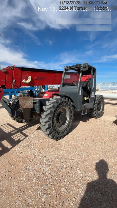 2018 Manitou MTA10055 Manitou MTA 10055 w/Open ROPS, Work Lights/Strobe, Aux Hyd, Solid Tires, Lift Hook, 66" Carriage, 60" Forks
