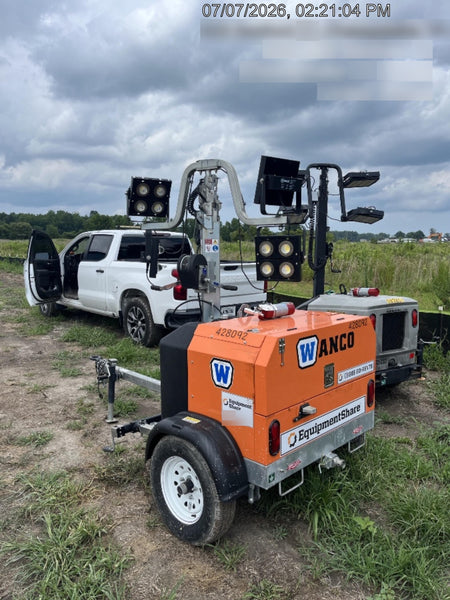 2024 Wanco WLTT-4MM4K Diesel, Deep Sea Controller, Shore Power Plug, Auto Start, (4) 350W LED Floodlights, 4kW Generator, 60 Gal Fuel Tank, 2" Ball, T3