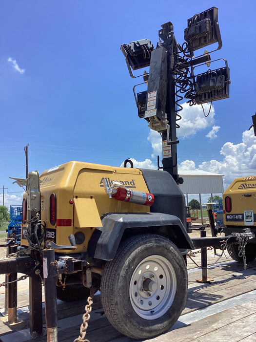 2022 Allmand NLV3GR (4) LED Light Fixture 350W, 23' Vertical Mast, 3kW Prime, Towable, Deep Sea L401, Leveling Jacks, Yanmar T4F 5.8hp