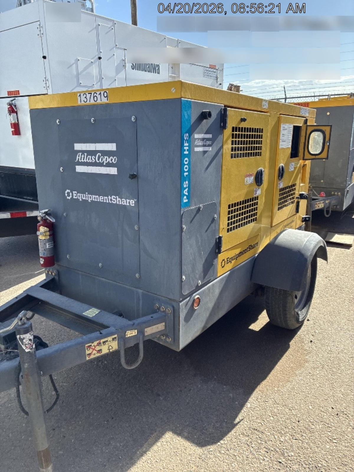 2021 ATLAS COPCO PAS 100 HF CS Enclosed