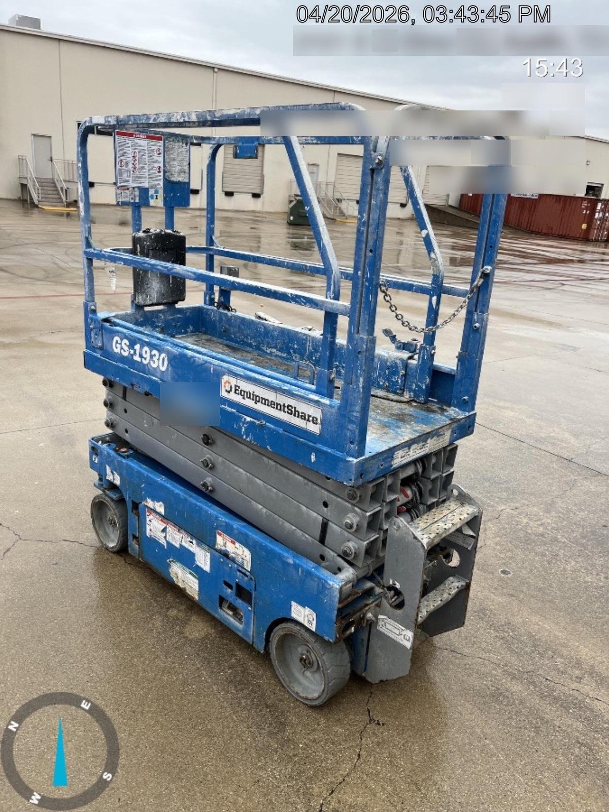 2019 Genie GS-1930 Fixed rails with chain Entry