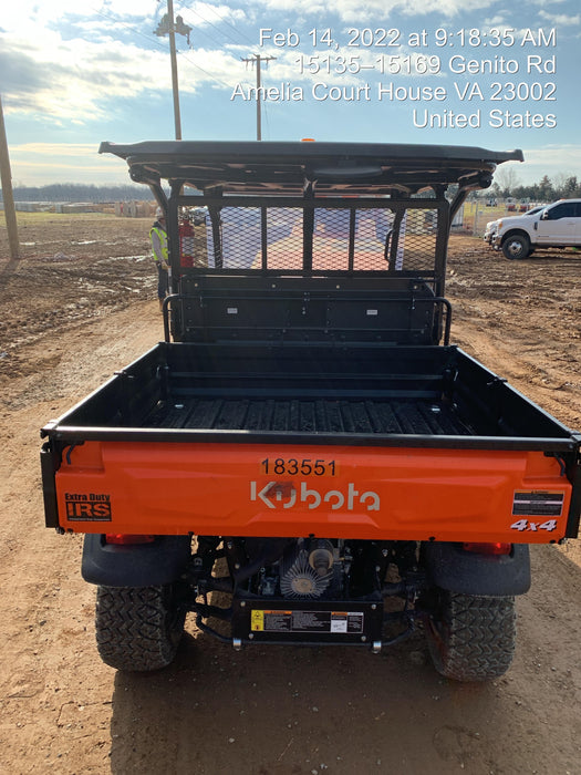 2021 Kubota RTV-X1140W-H Plastic Canopy, Windshield Acrylic Clear, LED Strobe Light, Wire Harness Kit, Back up Alarm