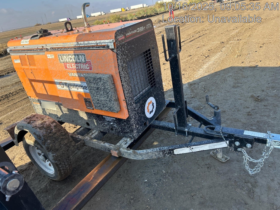 2021 Lincoln Electric Vantage 322 Vantage 322 Ready Pak 3 w/ Decals, ORANGE (includes trailer, cable rack, fender light kit) NO Telematics