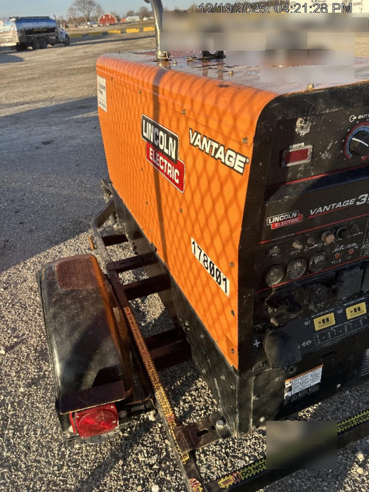 2021 Lincoln Electric Vantage 322 Vantage 322 Ready Pak 3 w/ Decals, ORANGE (includes trailer, cable rack, fender light kit) NO Telematics