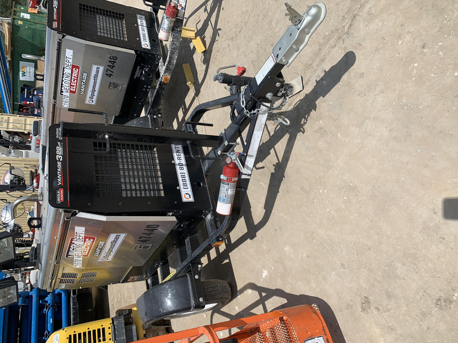 2019 Lincoln Electric Vantage 322 Ready-Pak 3, Two Wheel Trailer, Fender and Light Kit, Cable Rack