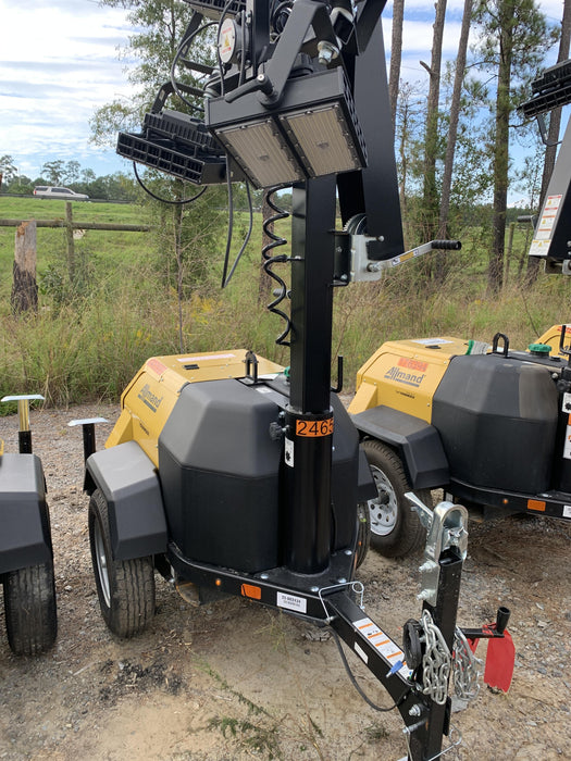 2022 Allmand NLV3GR (4) LED Light Fixture 350W, 23' Vertical Mast, 3kW Prime, Towable