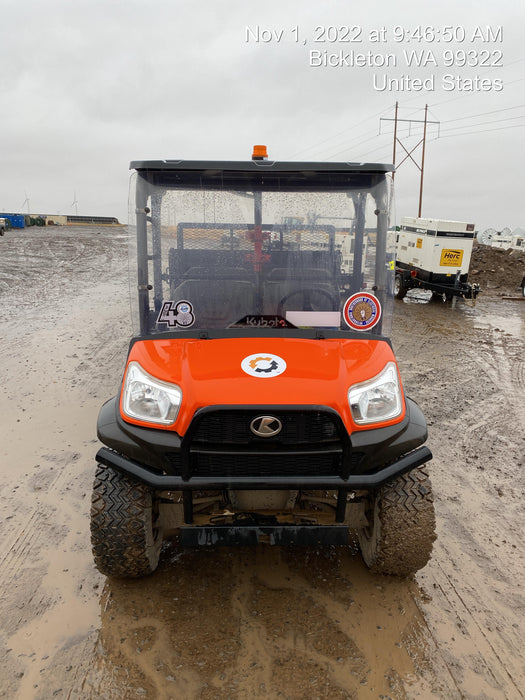2022 Kubota RTV-X1140W-H Plastic Canopy, Windshield Acrylic Clear, LED Strobe Light, Wire Harness Kit, Back up Alarm