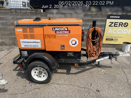 2021 Lincoln Electric Vantage 322 Vantage 322 Ready Pak 3 w/ Decals, ORANGE (includes trailer, cable rack, fender light kit) NO Telematics