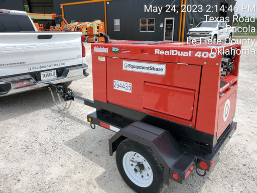2023 Shindaiwa DGW400MDL Kubota D902 Engine, 23 HP, Dual Op Welder, Wire, Arc, Droop Stick, Tig, and CC Stick Functionality, Simulphase, 3 Phase and 1 Phase Gen Output, Single Axle NB Trlr, Slr Trckl Chrg 12V 12W, Fire Ext