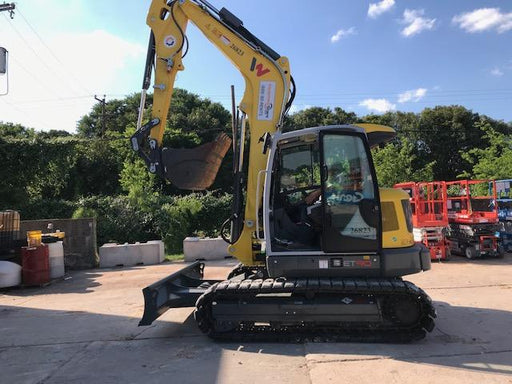 2019 Wacker Neuson ET90 Enclosed Cab, Hybrid Tracks, Long Dipperstick, T4, Hydraulic Thumb w/Manual QC, Buckets: 18/24/36"