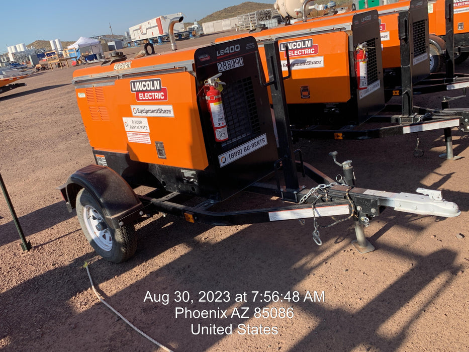 2023 Lincoln Electric LE400 Kubota V1505, Trlr, Cable Rack, Light Kit, ES Decals, T3