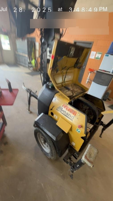 2022 Allmand NLV3GR (4) LED Light Fixture 350W, 23' Vertical Mast, 3kW Prime, Towable, Deep Sea L401, Leveling Jacks, Yanmar T4F 5.8hp