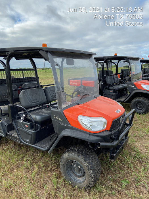 Kubota RTV-X1140W-H Canopy, 4-Seater, Diesel, Windshield Acrylic Clear, LED Strobe, Backup Alarm