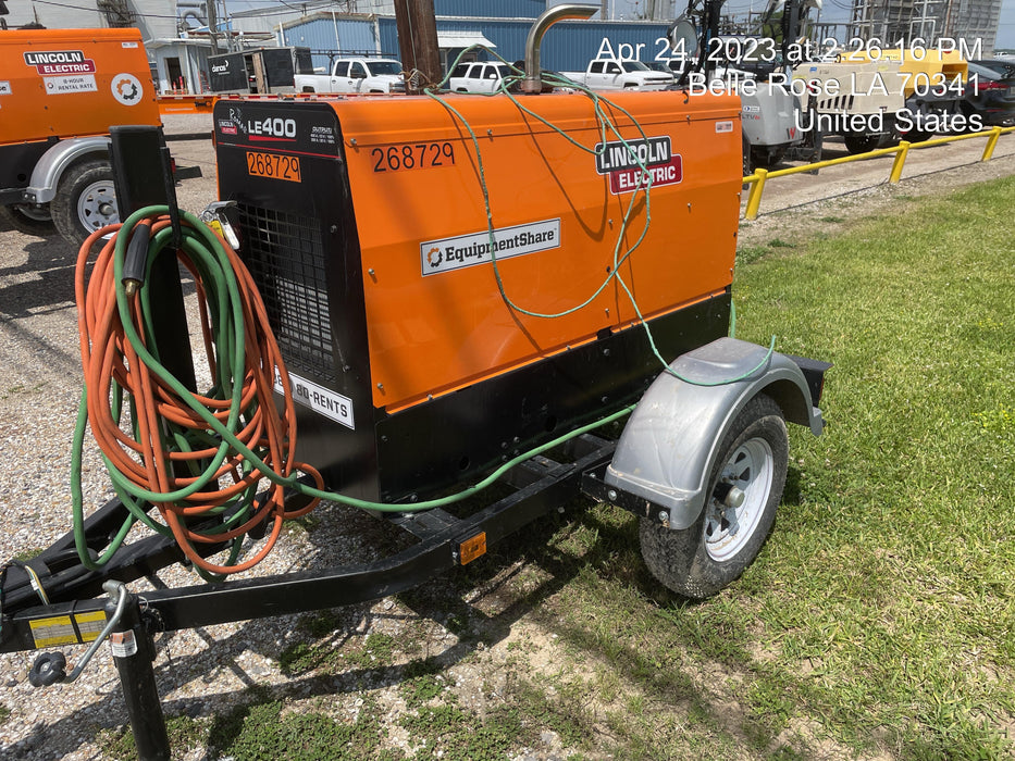 2022 Lincoln Electric LE400 Kubota V1505, Trlr, Cable Rack, Light Kit, ES Decals, T3