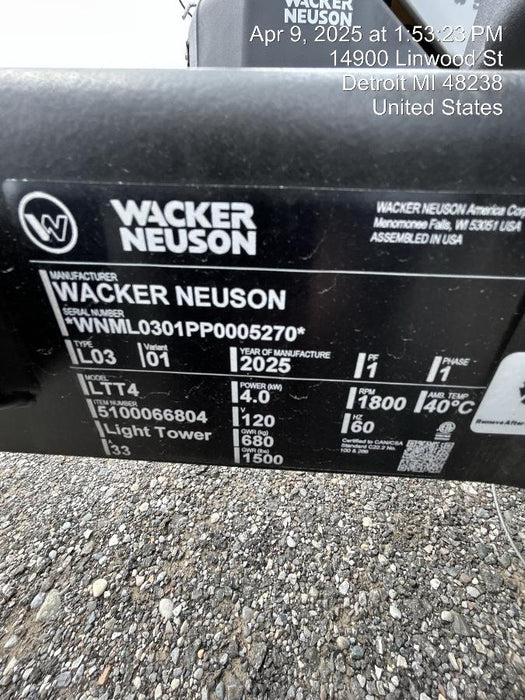 2025 WACKER NEUSON LTT4