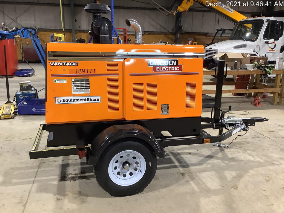 2021 Lincoln Electric Vantage 549X Ready Pak 3, ORANGE (includes trailer, cable rack, fender light kit)