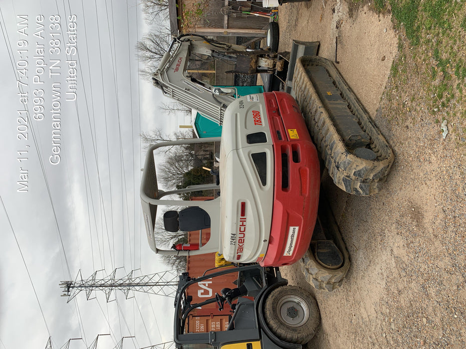 2019 Takeuchi TB260 Takeuchi TB260 Canopy w/Rubber Tracks, Auxiliary Hydraulics, Standard Blade, Manual QC