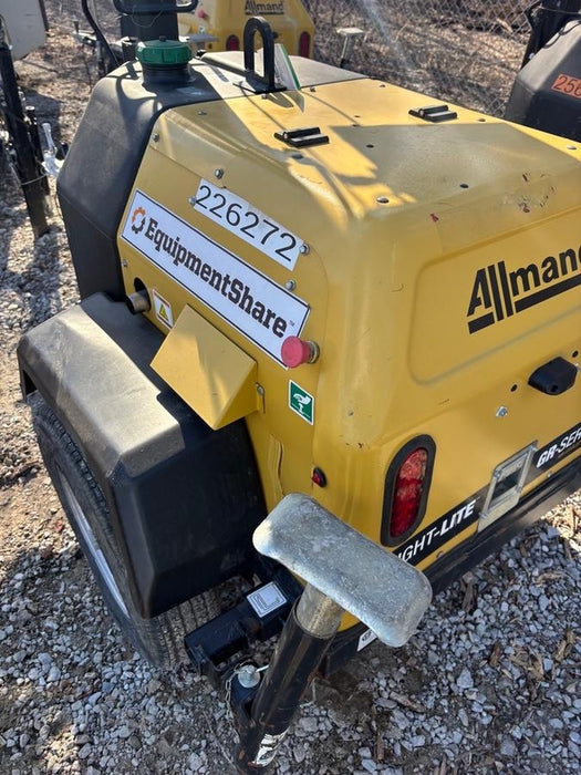 2022 Allmand NLV3GR (4) LED Light Fixture 350W, 23' Vertical Mast, 3kW Prime, Towable, Deep Sea L401, Leveling Jacks, Yanmar T4F 5.8hp