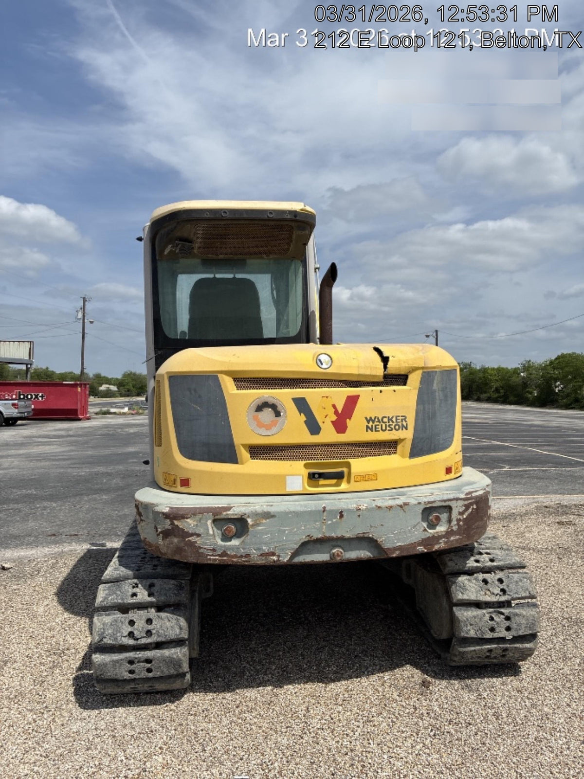 Wacker Neuson ET90 Enclosed Cab, Hybrid Tracks, Long Dipperstick, Bucket