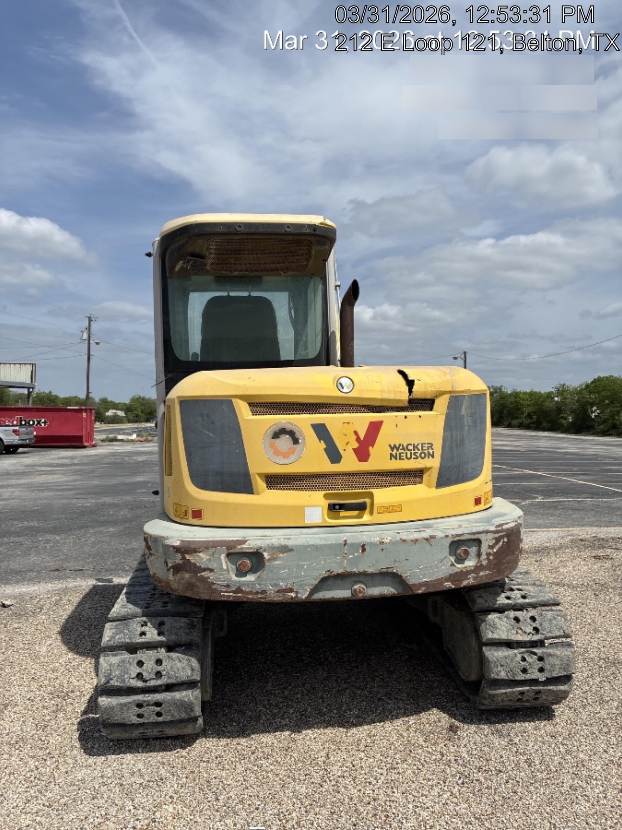 Wacker Neuson ET90 Enclosed Cab, Hybrid Tracks, Long Dipperstick, Bucket