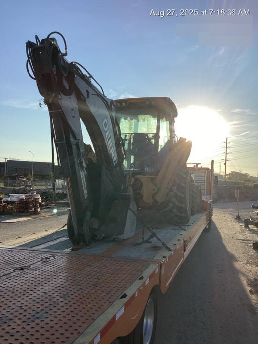 2020 John Deere 410L - Extendable Stick Cab/Heat/Air, 4WD, Extendable Stick, Pilot Controls, 2 Way Hydraulics, TAG Manual QC