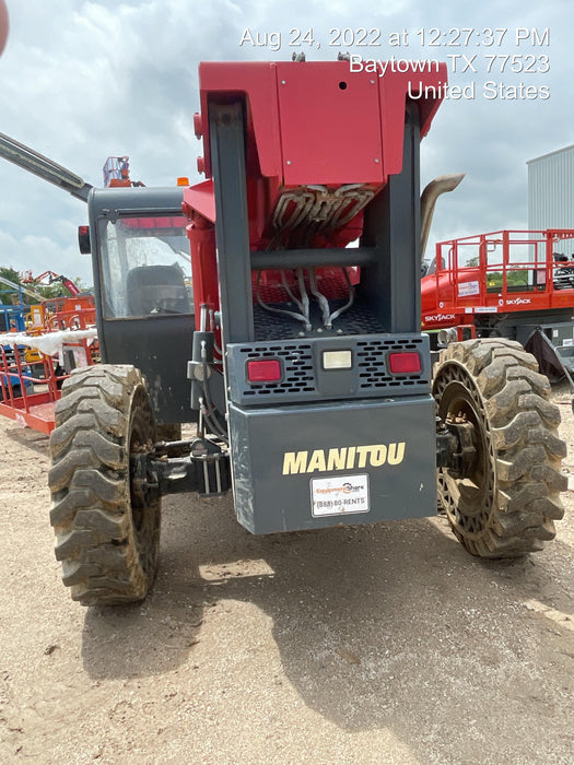 2018 Manitou MTA10055 Manitou MTA 10055 w/Cab/Heat/AC, Work Lights/Strobe, Aux Hyd, Solid Tires, Lift Hook, 66" Carriage, 60" Forks