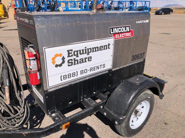 2019 Lincoln Electric Vantage 322 Welder Ready-Pak 3, Two wheel trailer, Fender and Light kit, Cable Rack