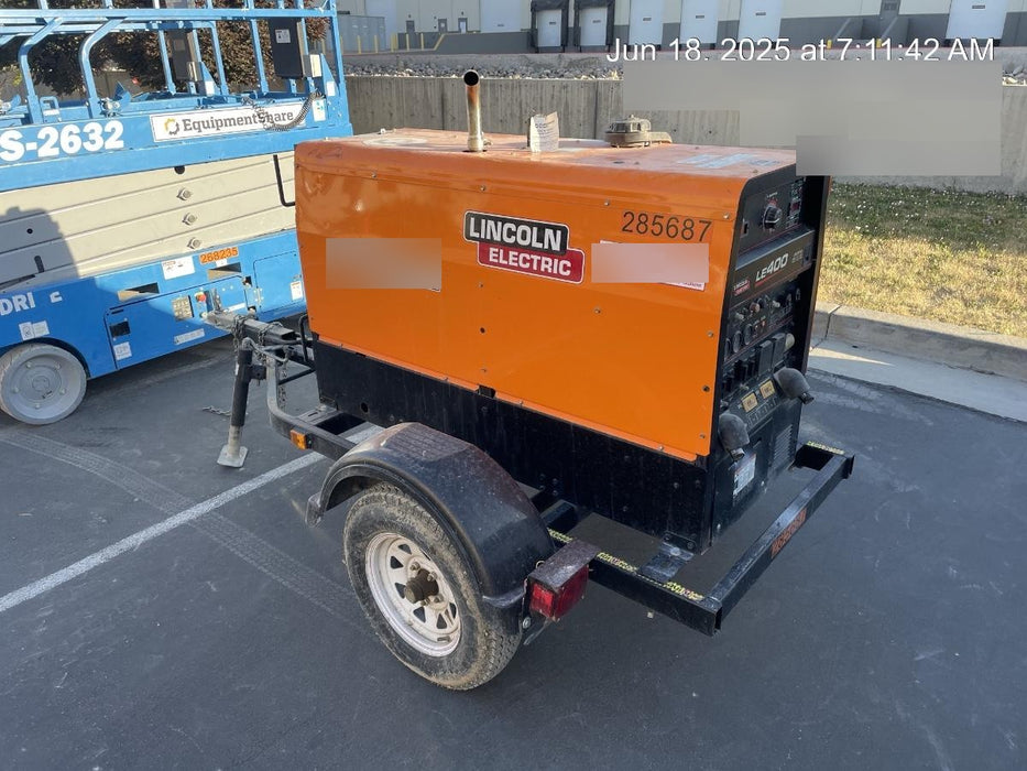 2022 Lincoln Electric LE400 Kubota V1505, Trlr, Cable Rack, Light Kit, ES Decals, T3