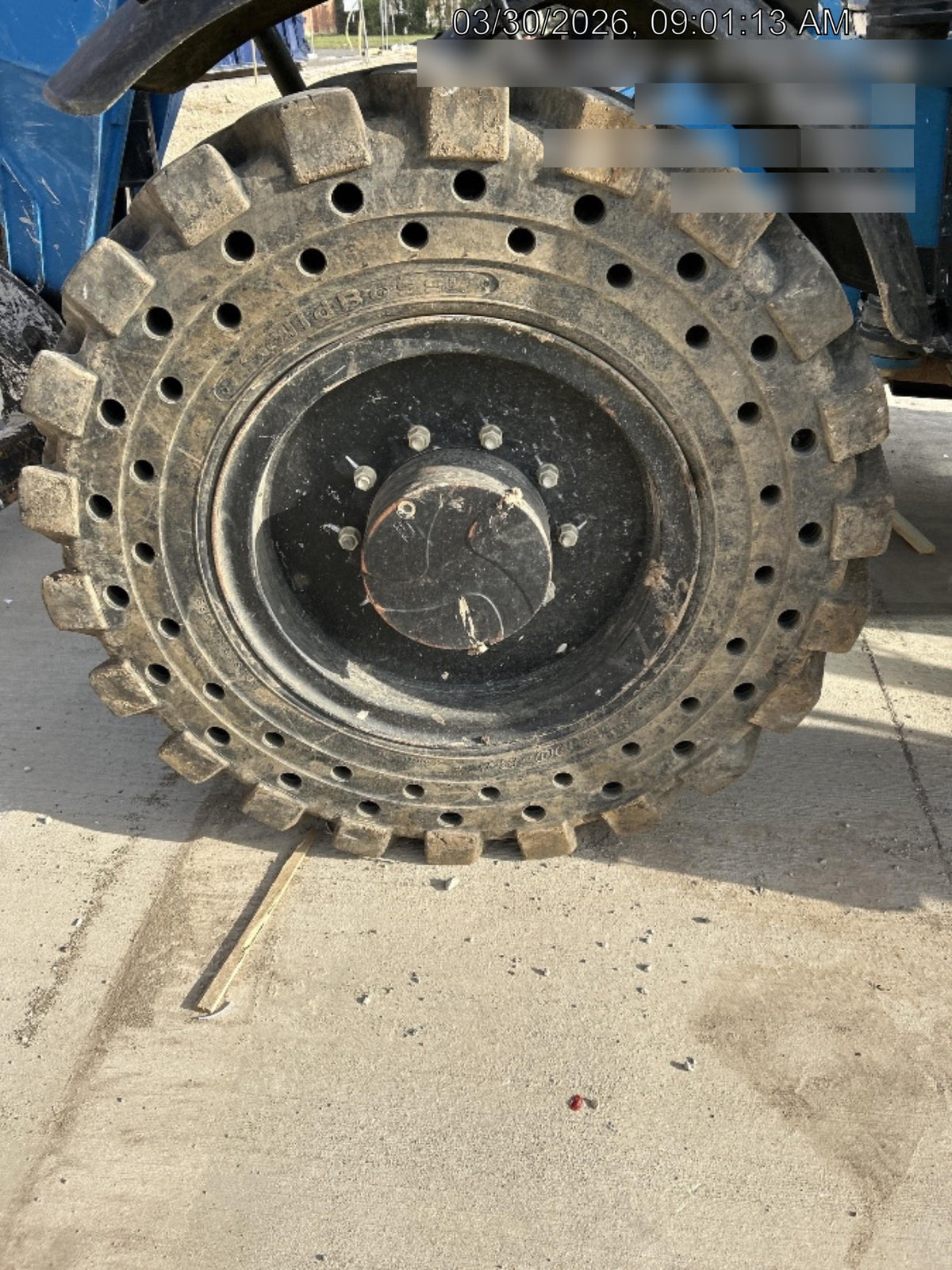 2018 Genie GTH-844 Genie GTH-844D w/Open ROPS, Solid Tires, Work Light/Beacon, 60" Carriage and Forks