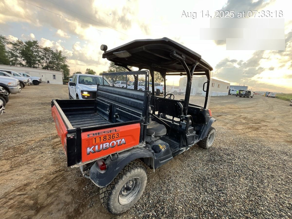 Kubota RTV-X1140W-H Canopy, 4-Seater, Diesel, Windshield Acrylic Clear, LED Strobe, Backup Alarm