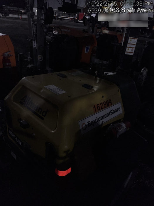 2021 Allmand NLV3GR (4) LED Light Fixture 350W, 23' Vertical Mast, 3kW Prime, Towable, Deep Sea L401, Leveling Jacks, Yanmar T4F 5.8hp