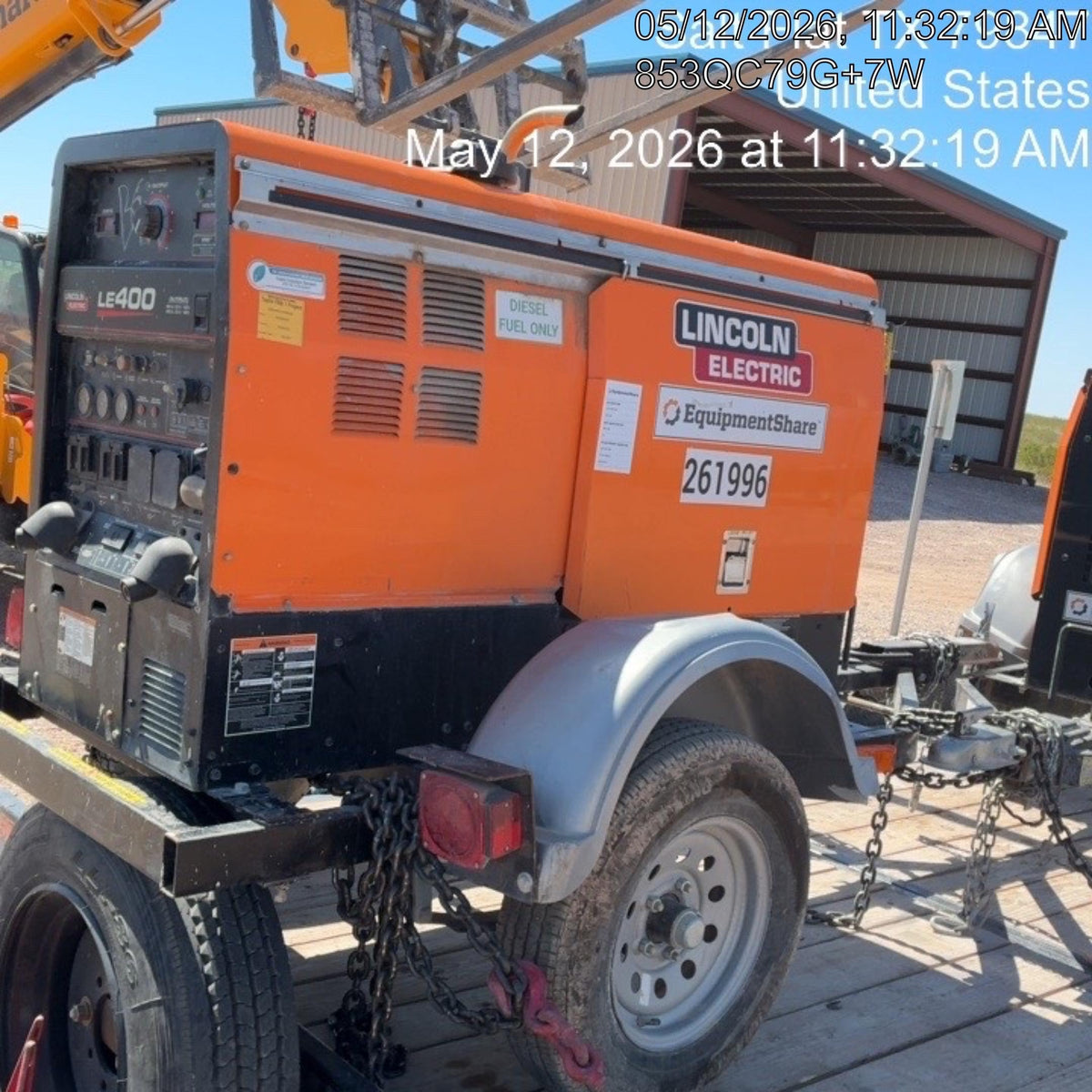 2022 Lincoln Electric LE400 Kubota V1505, Trlr, Cable Rack, Light Kit, ES Decals, T3