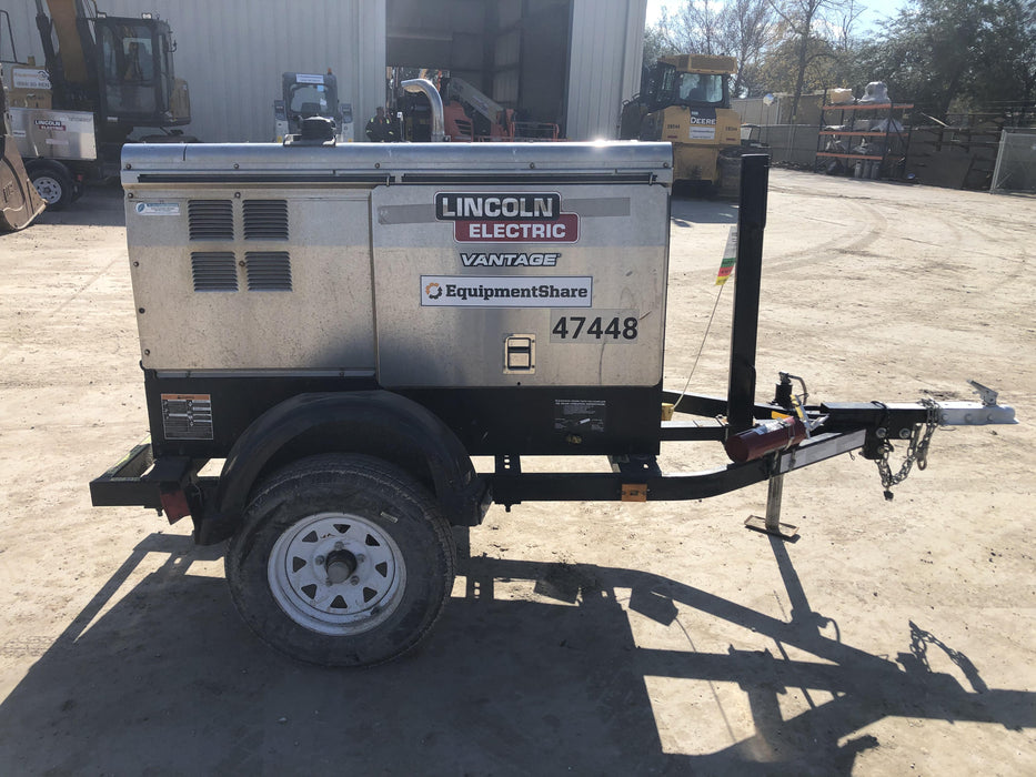 2019 Lincoln Electric Vantage 322 Ready-Pak 3, Two Wheel Trailer, Fender and Light Kit, Cable Rack