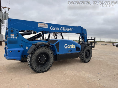 2018 Genie GTH-844 GTH-844 w/Open ROPS, Solid Tires, beacon/work lights, 60" carriage/forks